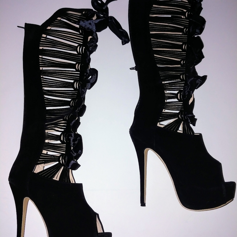 👠 Nine West Black Boots | Women's Sz 9
